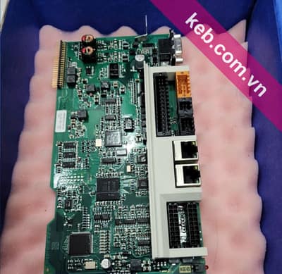 Bo mạch điều khiển biến tần KEB có cổng Ethernet, đóng gói trong hộp xốp