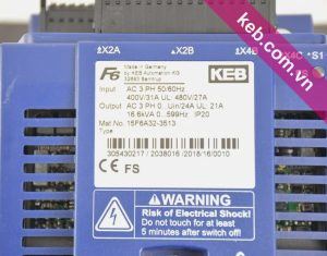 Tem biến tần KEB F6 mã 15F6A32-3513: 400V 31A, 16,6kVA